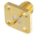 4-Hole Flange Panel Mount SMA Connector (Jack,Female,50Ω) L14.8mm
